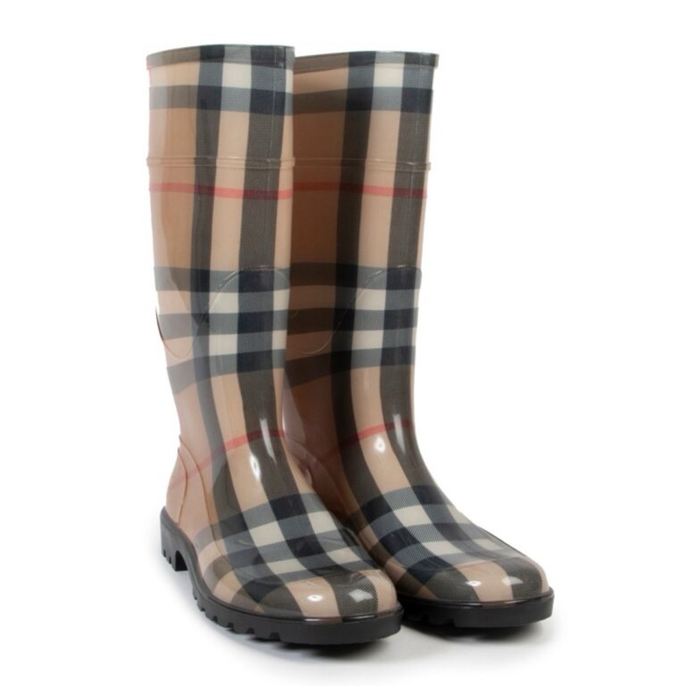 Authentic Burberry House Check Rain Boots